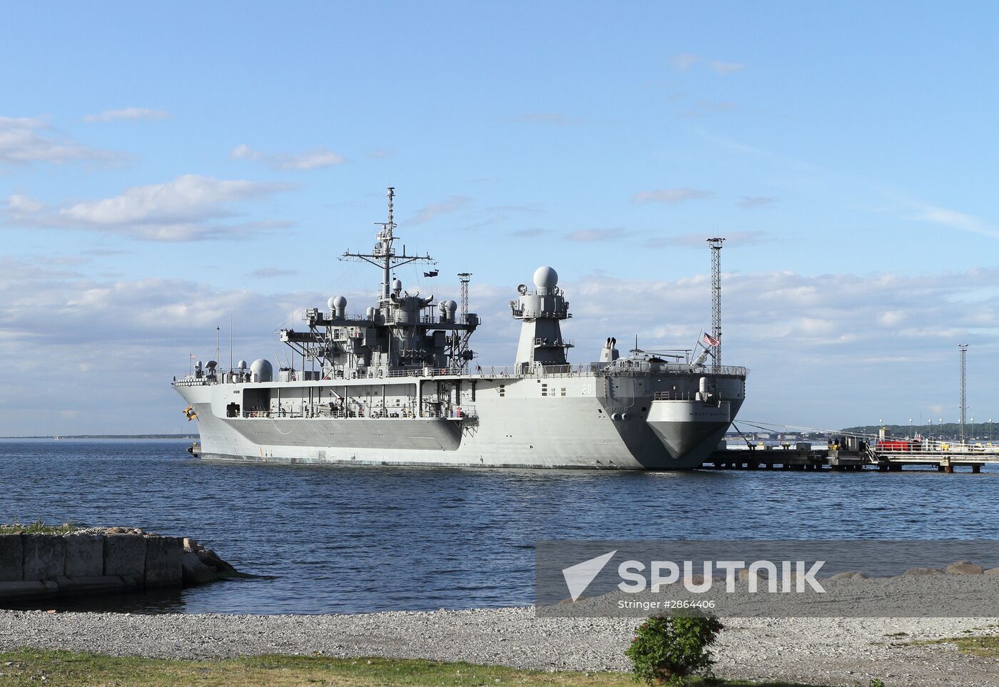 USS Mount Whitney, flagship of Sixth Fleet, in Tallinn port