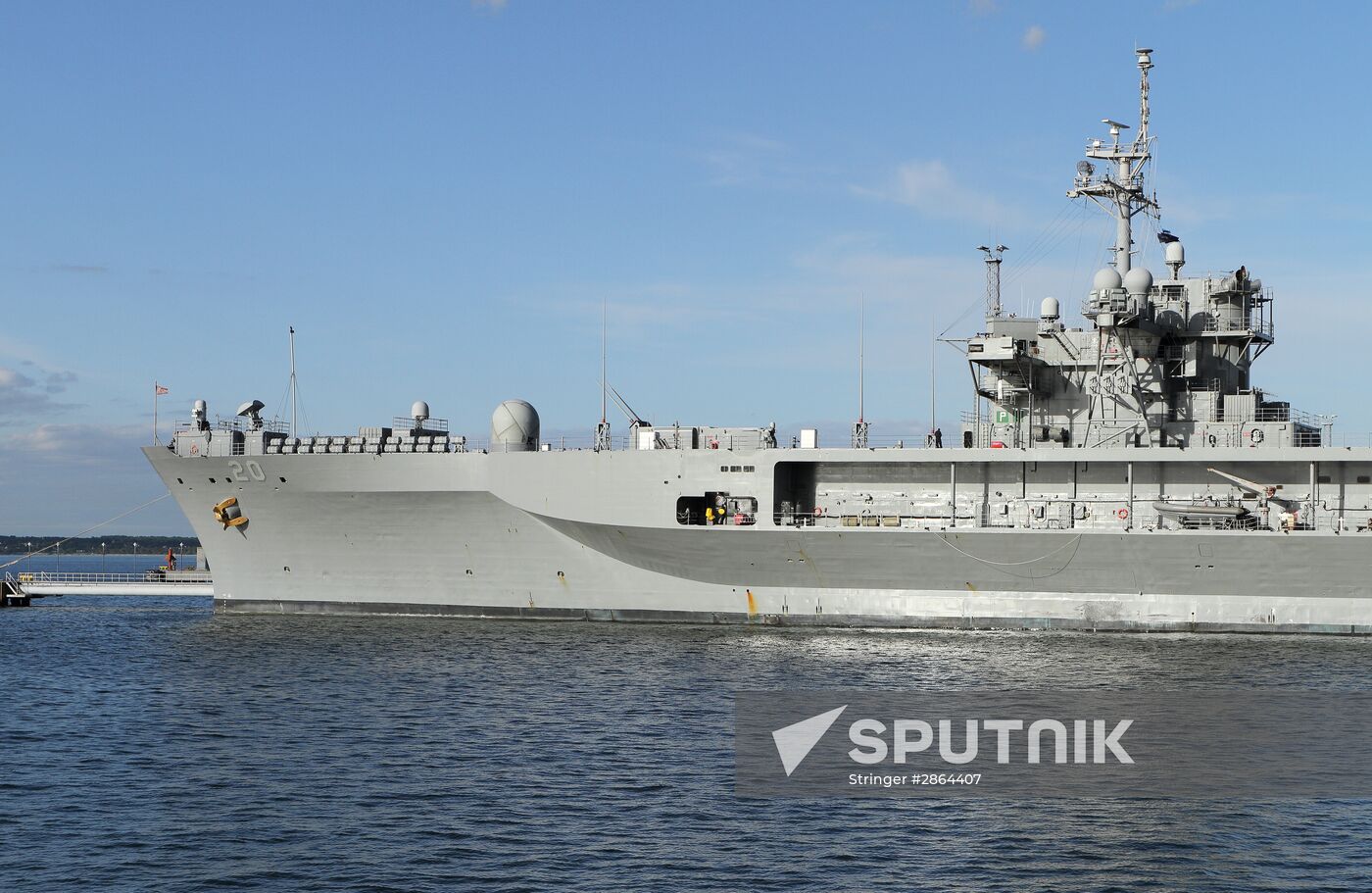 USS Mount Whitney, flagship of Sixth Fleet, in Tallinn port