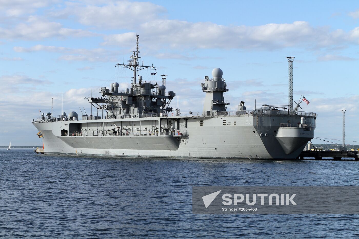 USS Mount Whitney, flagship of Sixth Fleet, in Tallinn port