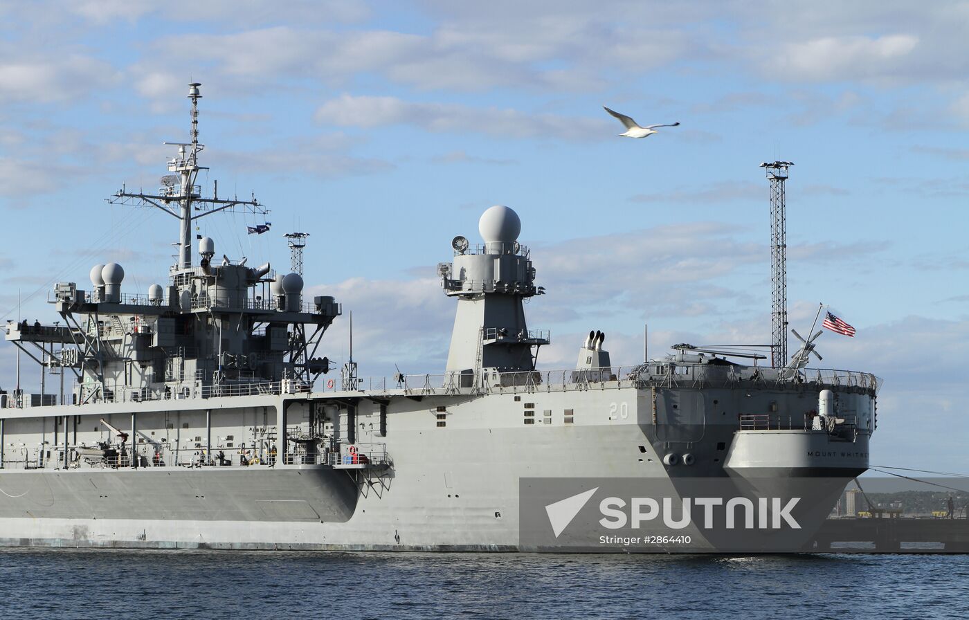 USS Mount Whitney, flagship of Sixth Fleet, in Tallinn port