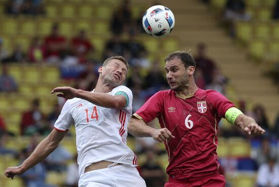 Russia vs. Serbia friendly football match