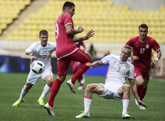 Russia vs. Serbia friendly football match
