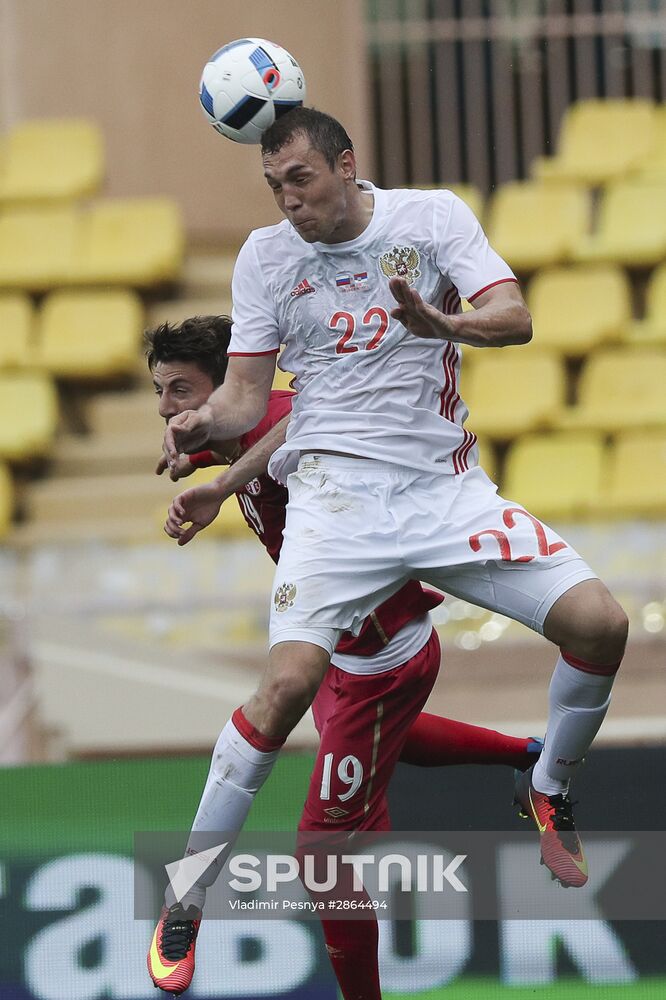 Russia vs. Serbia friendly football match