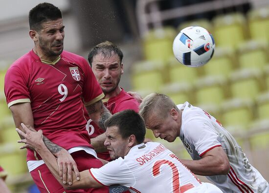 Russia vs. Serbia friendly football match