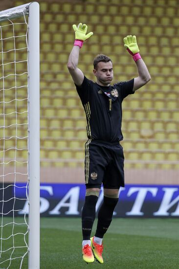 Russia vs. Serbia friendly football match