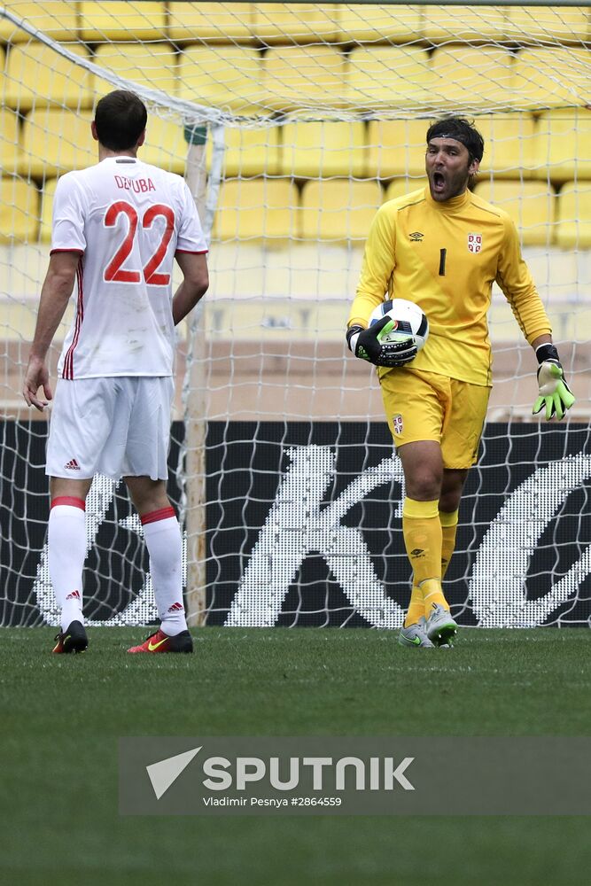 Russia vs. Serbia friendly football match