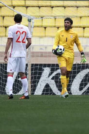 Russia vs. Serbia friendly football match