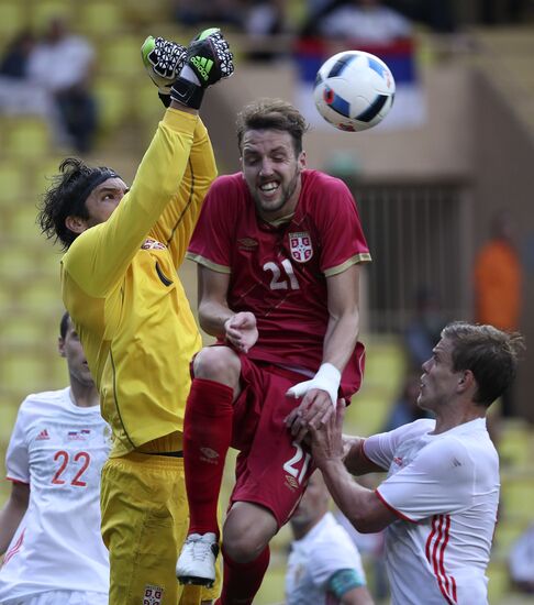 Russia vs. Serbia friendly football match