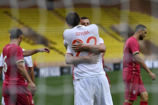 Russia vs. Serbia friendly football match