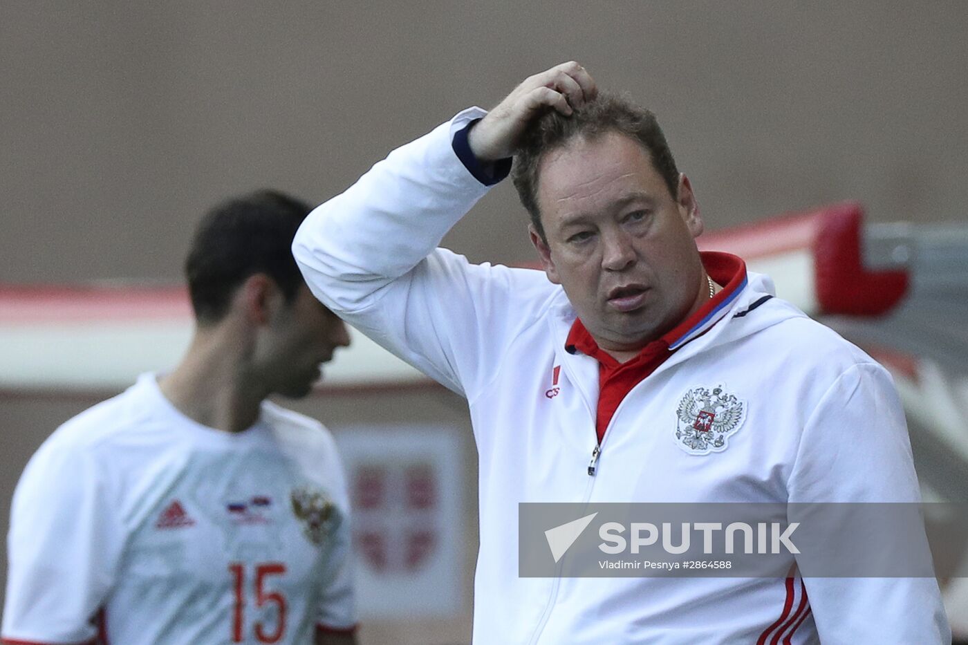 Russia vs. Serbia friendly football match