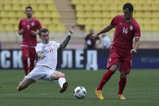 Russia vs. Serbia friendly football match