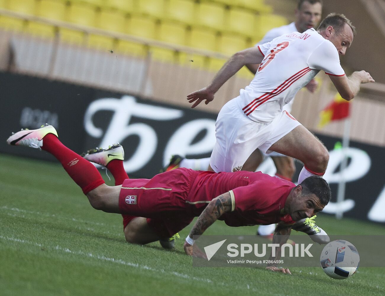 Russia vs. Serbia friendly football match