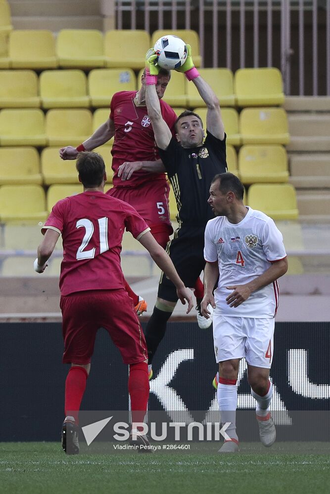 Russia vs. Serbia friendly football match