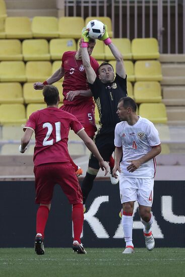 Russia vs. Serbia friendly football match