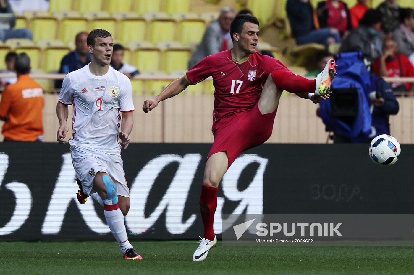Russia vs. Serbia friendly football match