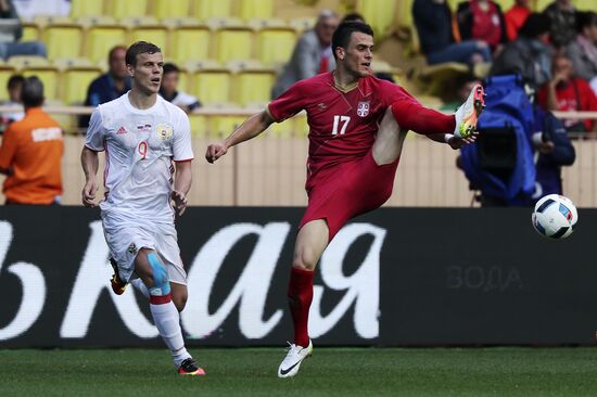 Russia vs. Serbia friendly football match