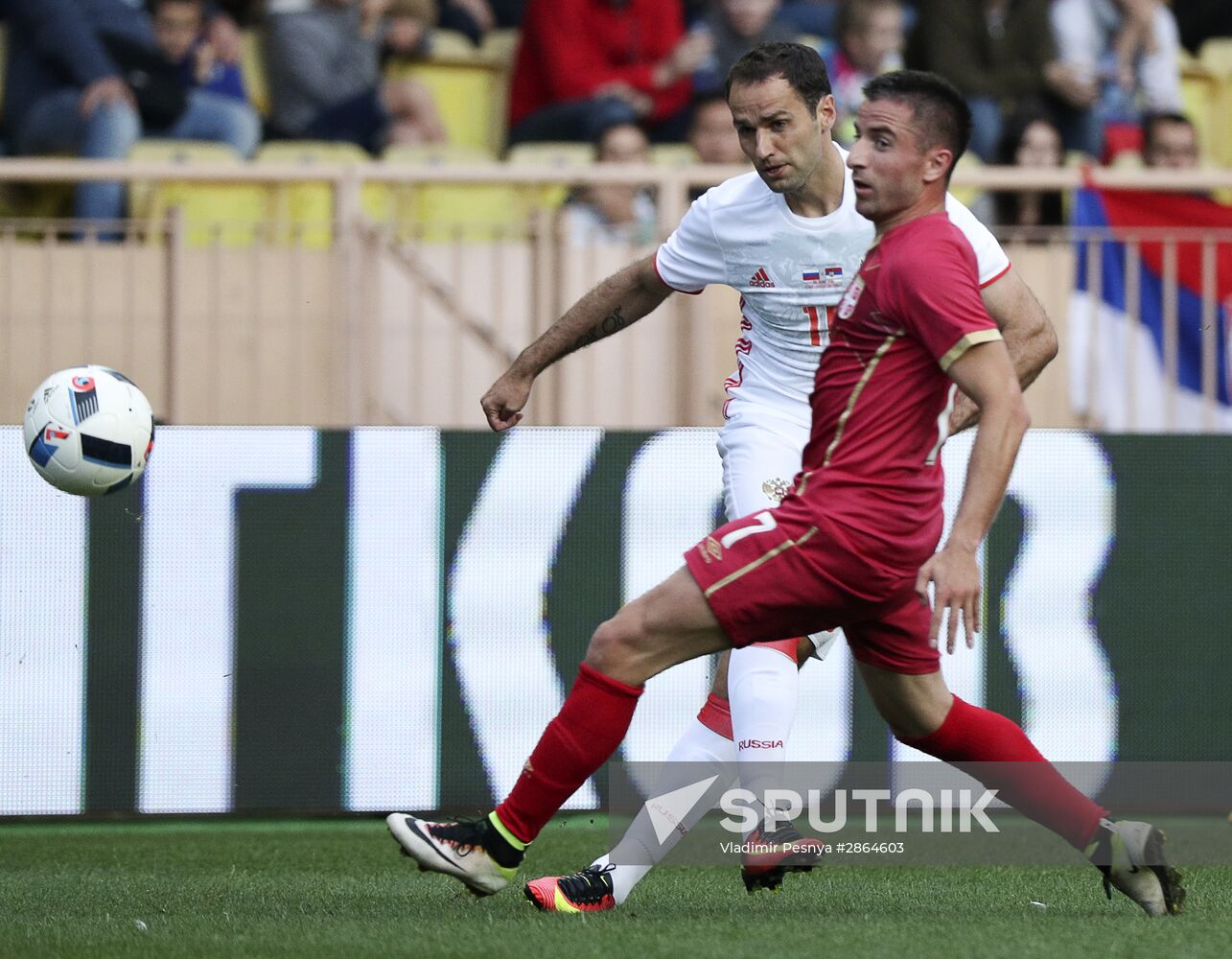 Russia vs. Serbia friendly football match
