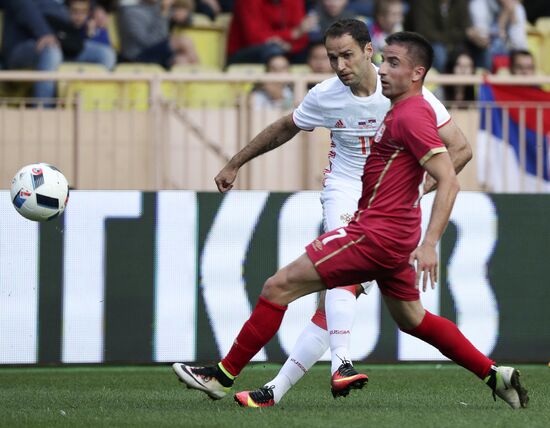 Russia vs. Serbia friendly football match