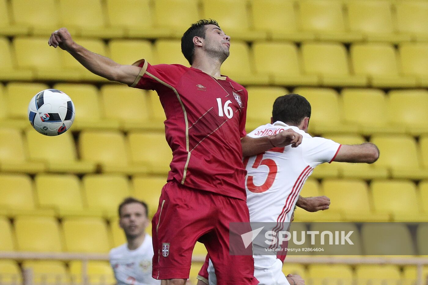 Russia vs. Serbia friendly football match