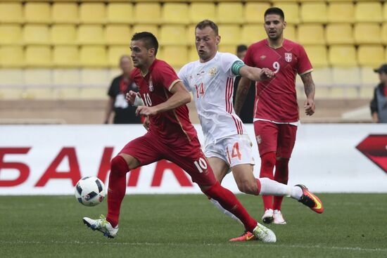 Russia vs. Serbia friendly football match
