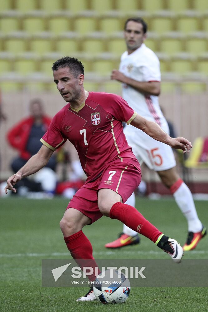 Russia vs. Serbia friendly football match