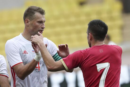 Russia vs. Serbia friendly football match