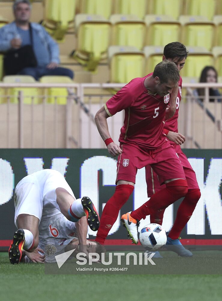 Russia vs. Serbia friendly football match