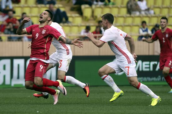 Russia vs. Serbia friendly football match