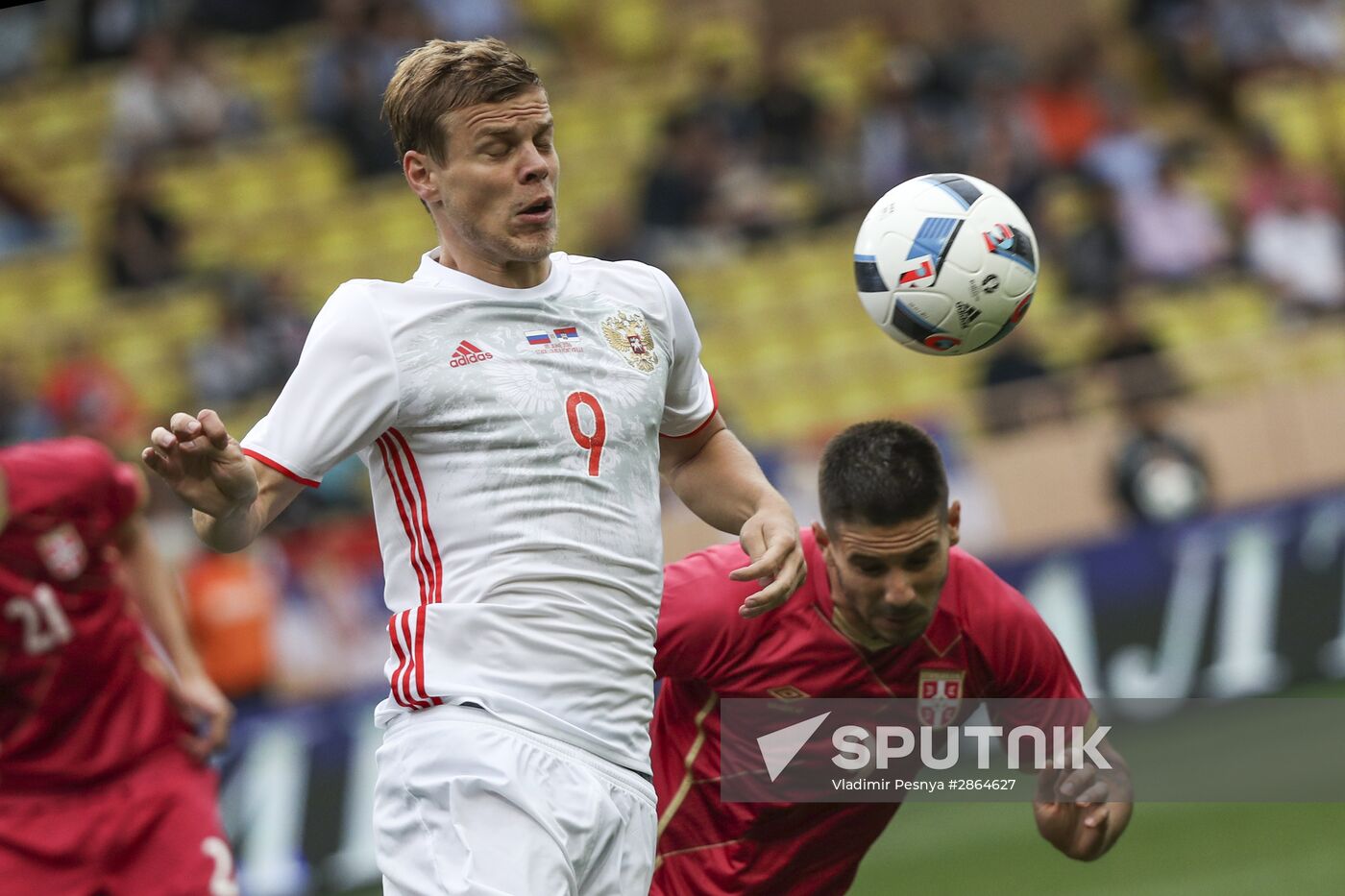 Russia vs. Serbia friendly football match