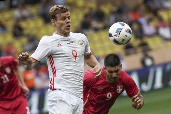 Russia vs. Serbia friendly football match