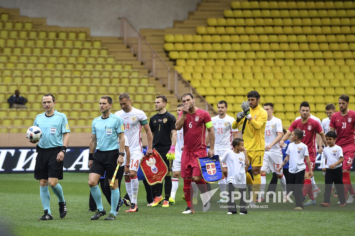 Russia vs. Serbia friendly football match