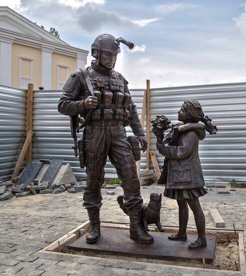 The Polite People monument installed in Simferopol
