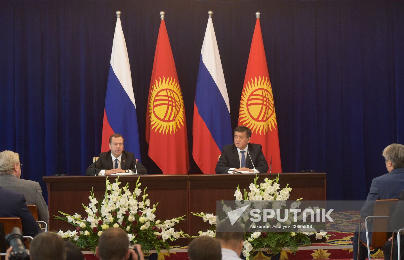Russian Prime Minister Dmitry Medvedev visits Kyrgyzstan