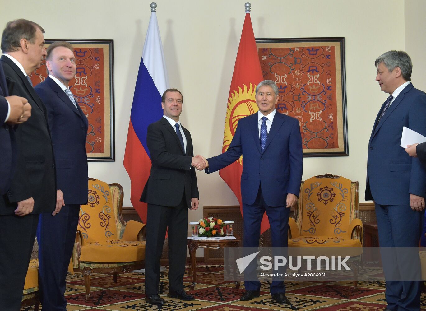 Russian Prime Minister Dmitry Medvedev visits Kyrgyzstan