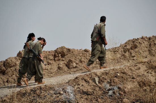 Fighters with the Kurdistan Workers' Party