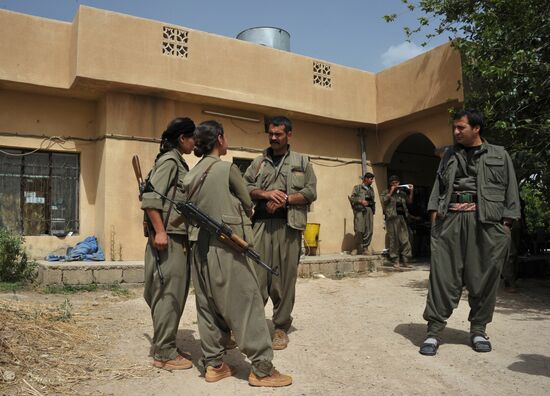 Fighters with the Kurdistan Workers' Party