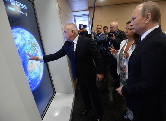 President Vladimir Putin visits Rossiya Segodnya International Information Agency