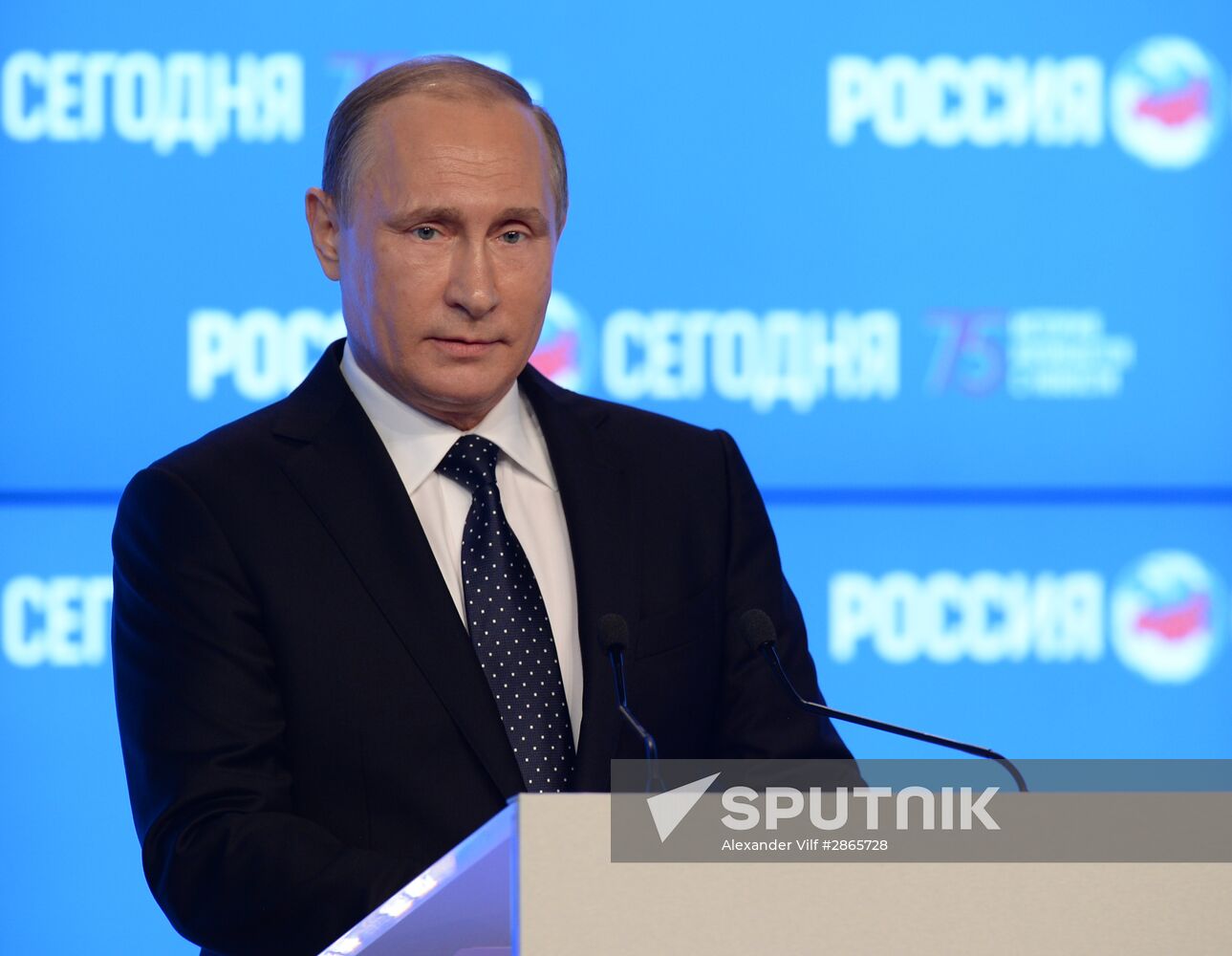 President Vladimir Putin visits Rossiya Segodnya International Information Agency