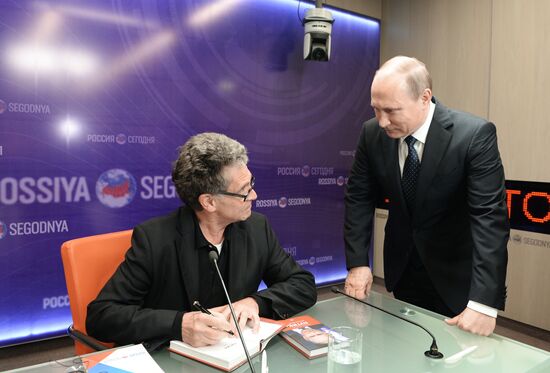 President Vladimir Putin visits Rossiya Segodnya International Information Agency