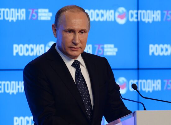 President Vladimir Putin visits Rossiya Segodnya International Information Agency