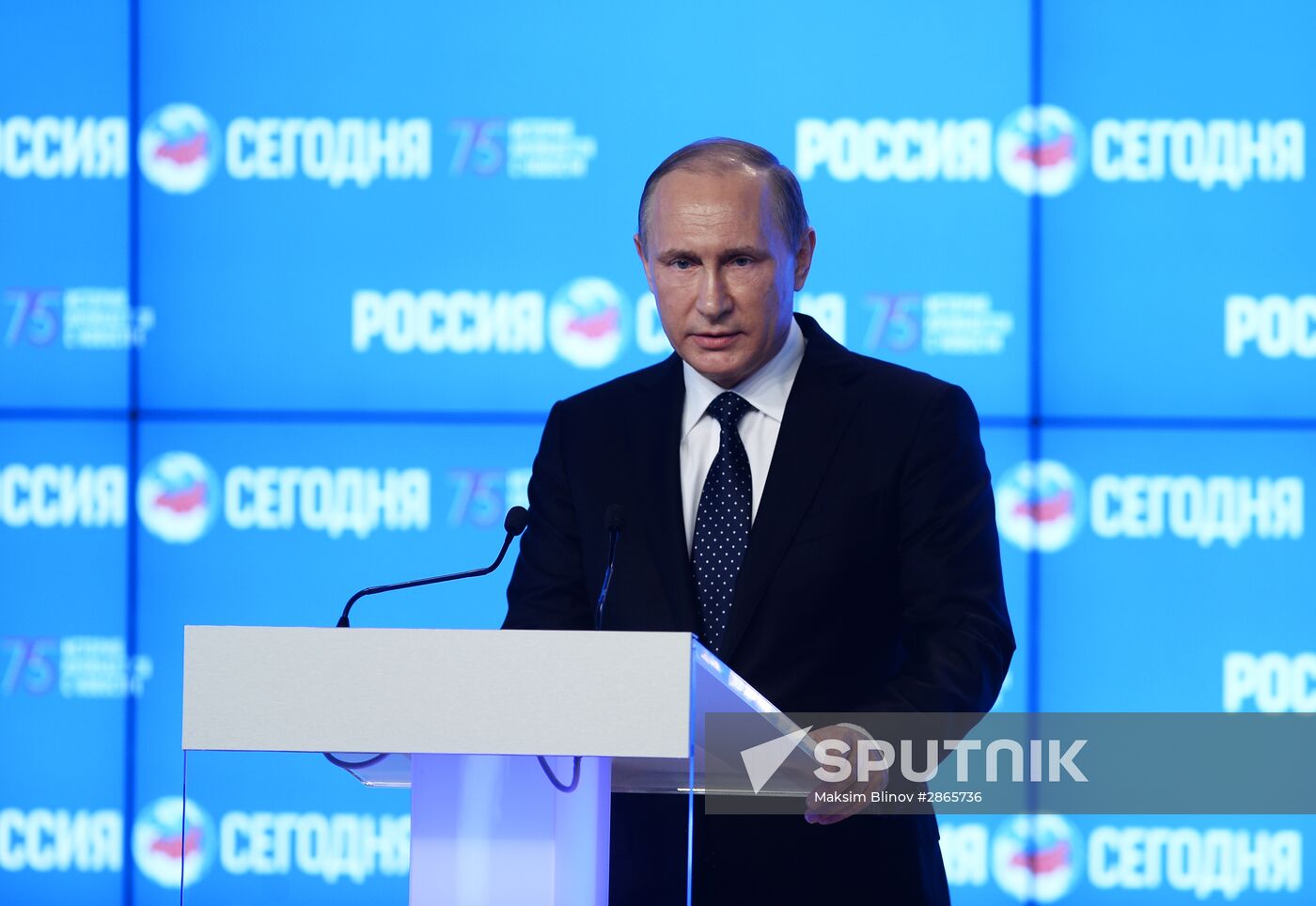 President Vladimir Putin visits Rossiya Segodnya International Information Agency