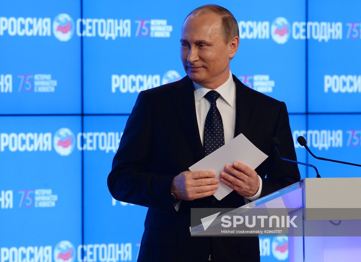 President Vladimir Putin visits Rossiya Segodnya International Information Agency