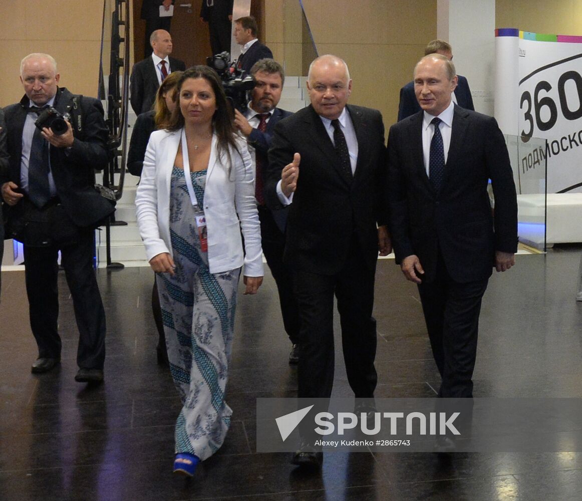 President Vladimir Putin visits Rossiya Segodnya International Information Agency