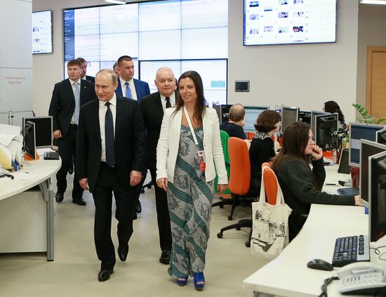 President Vladimir Putin visits Rossiya Segodnya International Information Agency