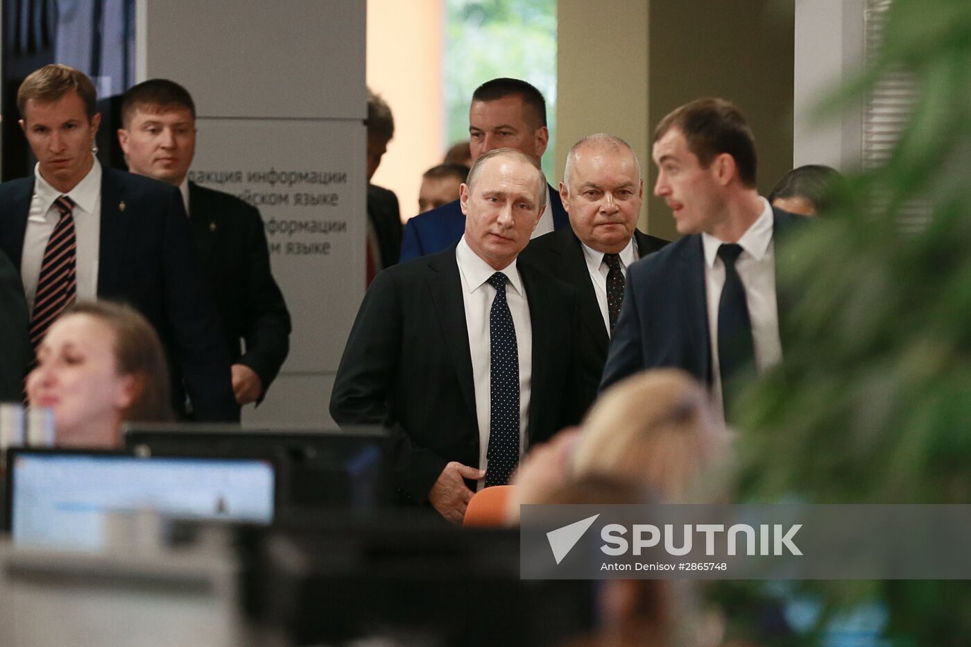 President Vladimir Putin visits Rossiya Segodnya International Information Agency