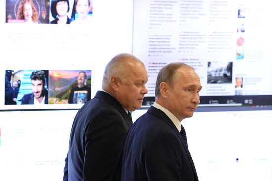 President Vladimir Putin visits Rossiya Segodnya International Information Agency