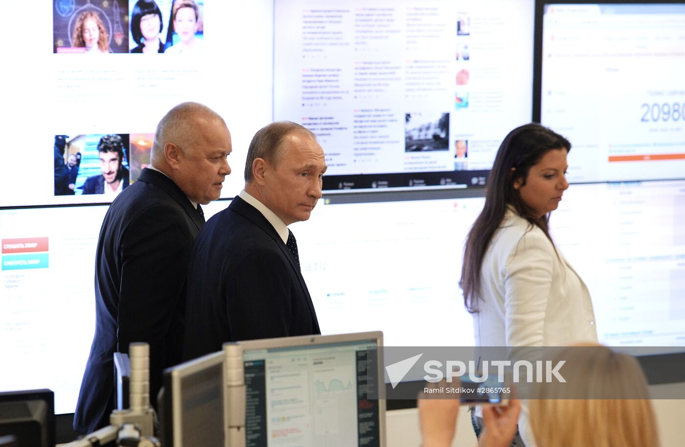 President Vladimir Putin visits Rossiya Segodnya International Information Agency