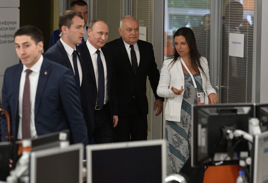 President Vladimir Putin visits Rossiya Segodnya International Information Agency