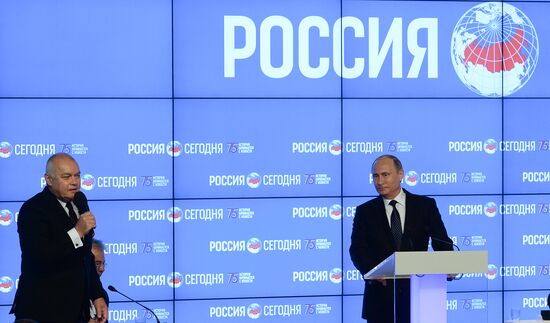 President Vladimir Putin visits Rossiya Segodnya International Information Agency