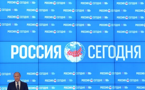 President Vladimir Putin visits Rossiya Segodnya International Information Agency